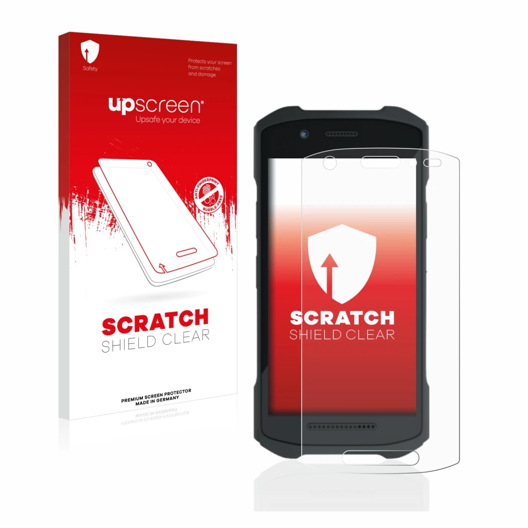 Front side of a product packaging with the brand logo upscreen. Next to it is the device Zebra TC21 shown with the correspondi