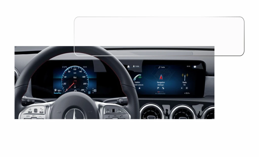 Image of the device Mercedes-Benz GLA 2020 Display Widescreen-Version with a wide variety of screen protectors.