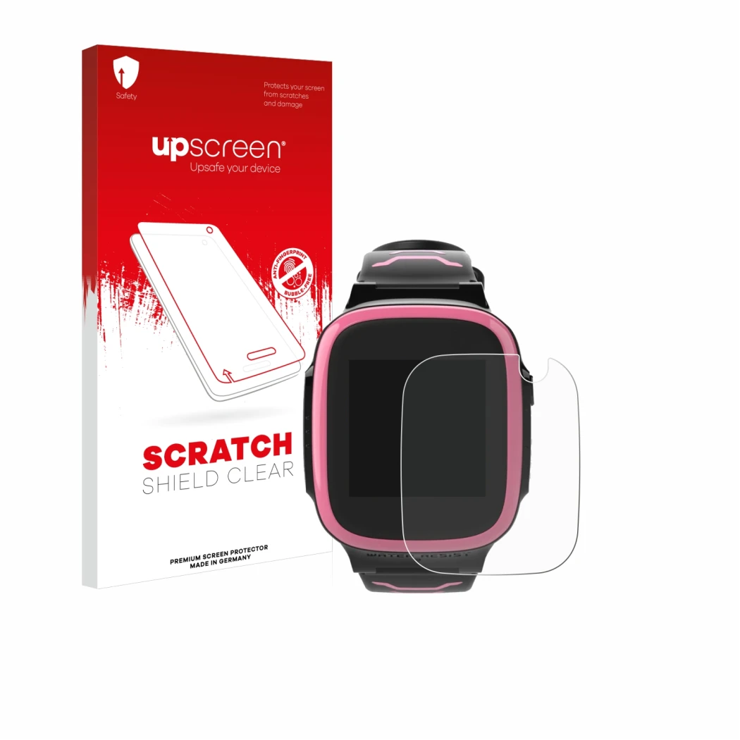 Front side of a product packaging with the brand logo upscreen. Next to it is the device Xplora X5 Play shown with the corresp