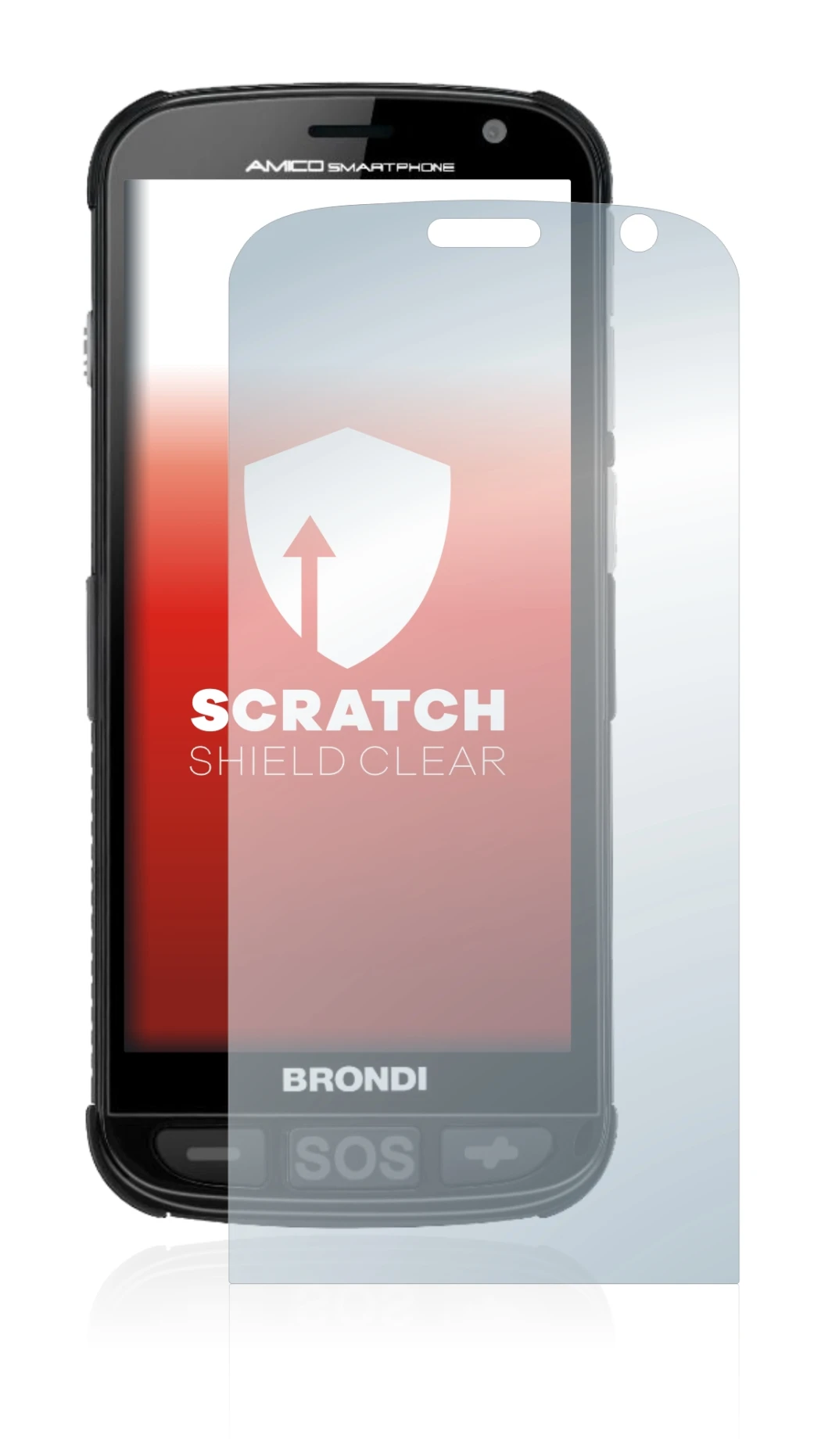Image of the device Brondi Amico with a wide variety of screen protectors.