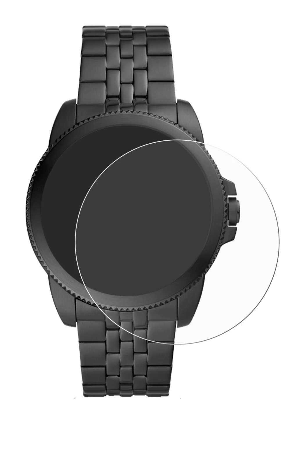 Image of the device Fossil Gen 5E with a wide variety of screen protectors.