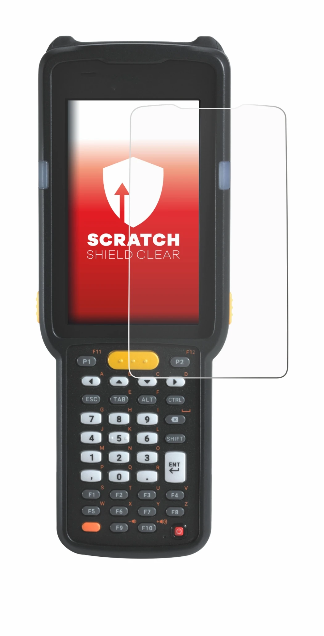 Image of the device Zebra MC330L with a wide variety of screen protectors.