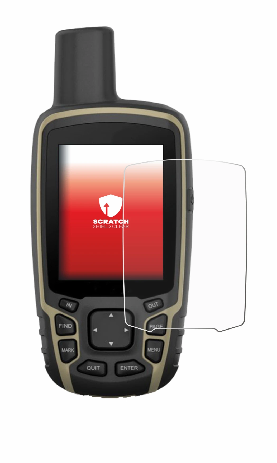 Image of the device Garmin GPSMAP 65 with a wide variety of screen protectors.