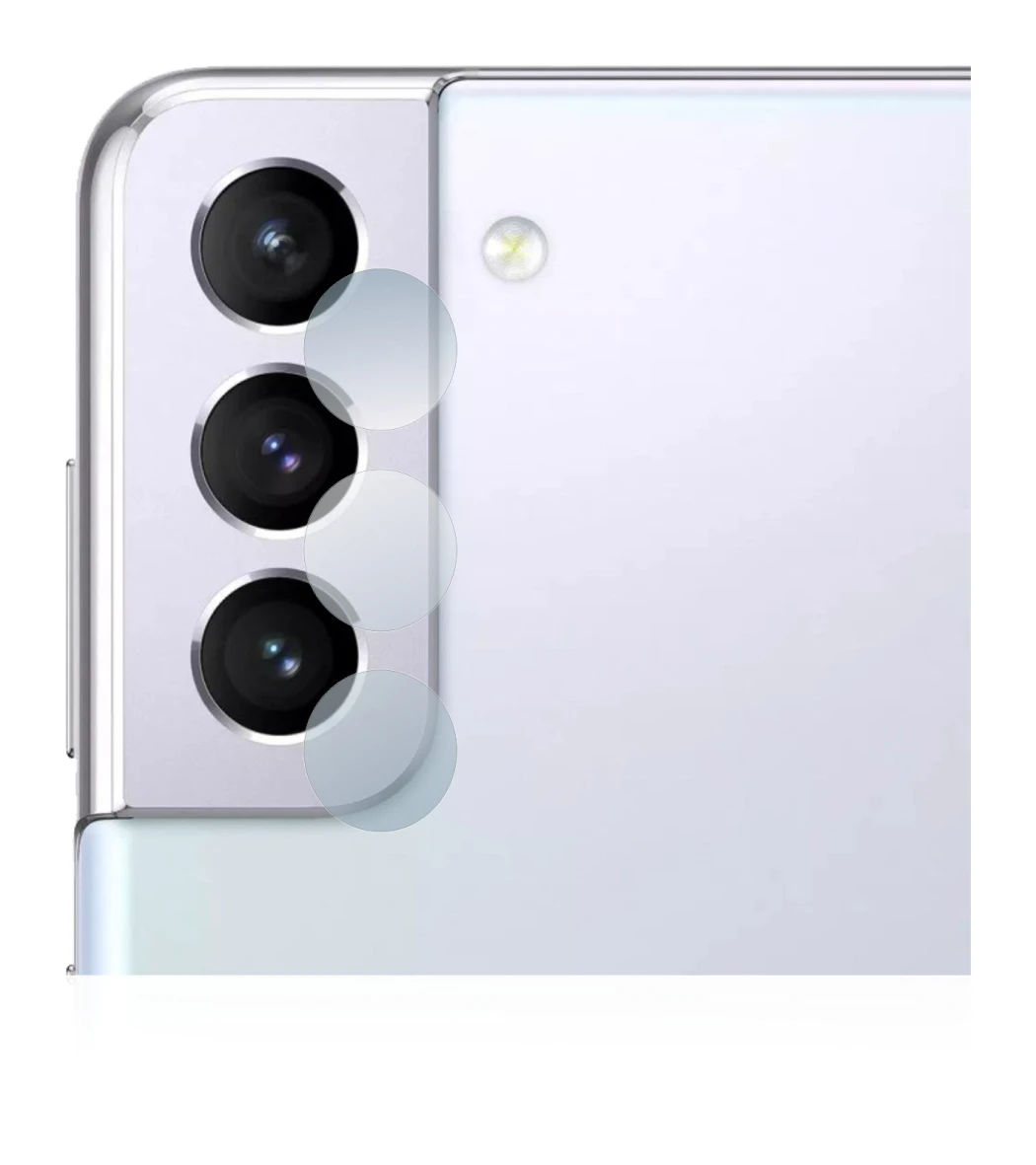 Image of the device Samsung Galaxy S21 (ONLY Camera Lens) with a wide variety of screen protectors.