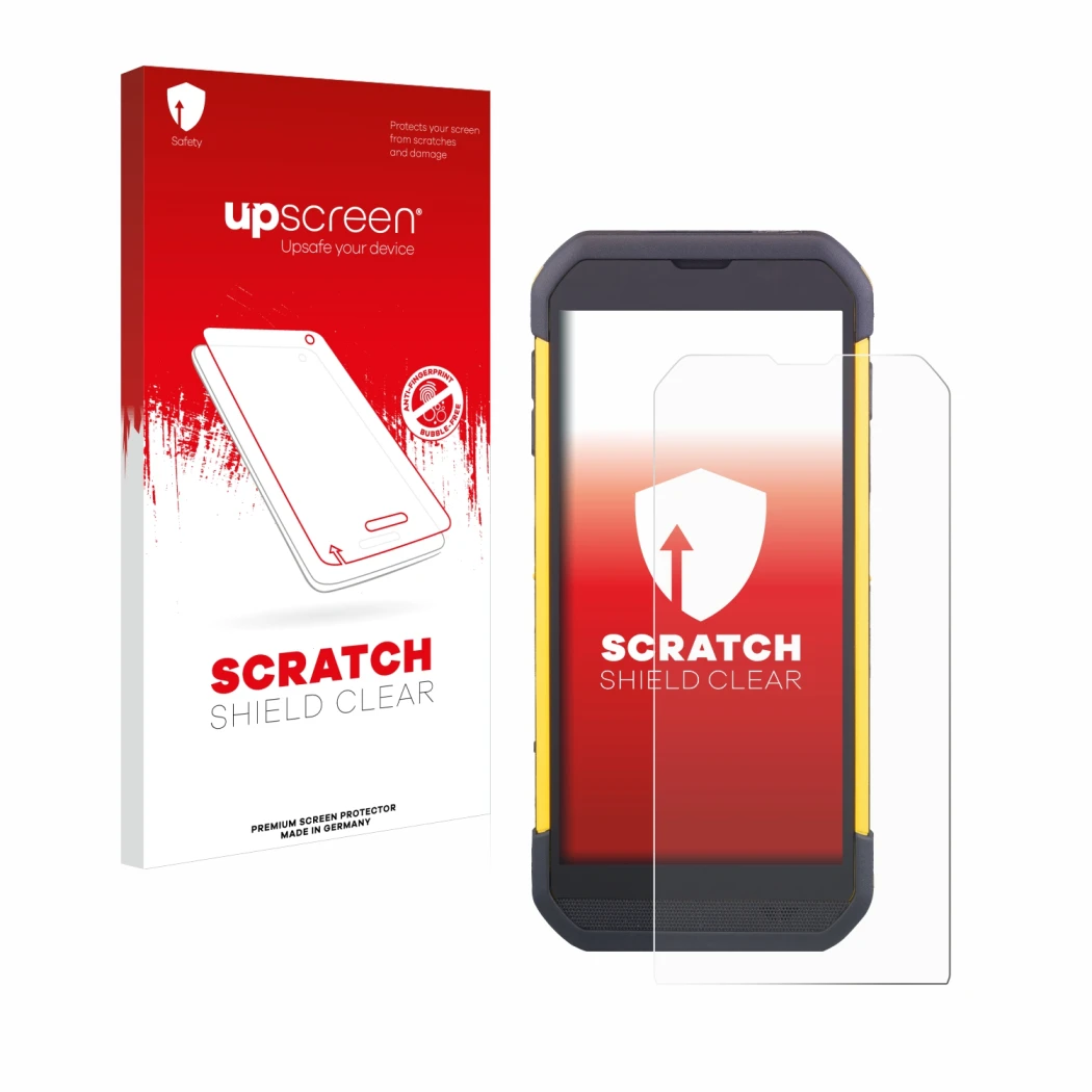 Front side of a product packaging with the brand logo upscreen. Next to it is the device Cipherlab RS35 shown with the corresp