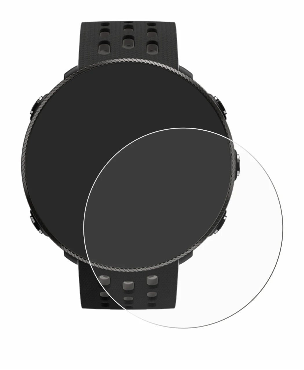 Image of the device Polar Vantage M2 with a wide variety of screen protectors.