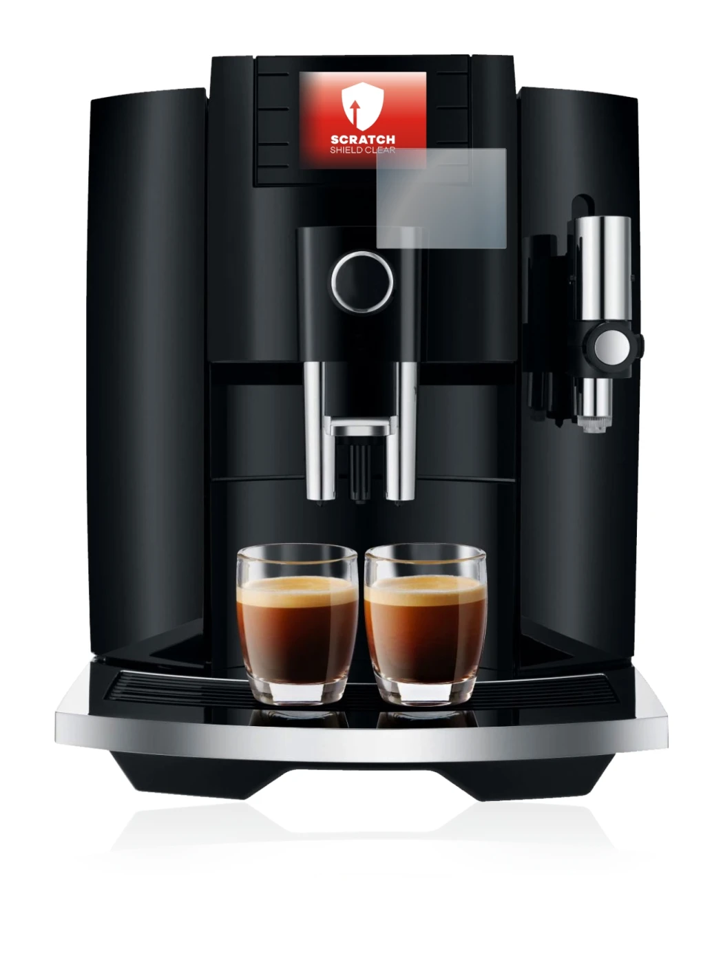 Image of the device Jura E8 (EB) with a wide variety of screen protectors.