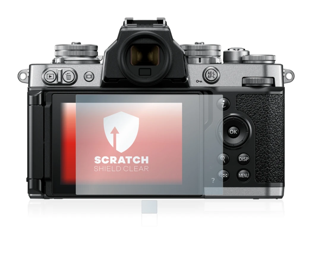 Image of the device Nikon Z fc with a wide variety of screen protectors.