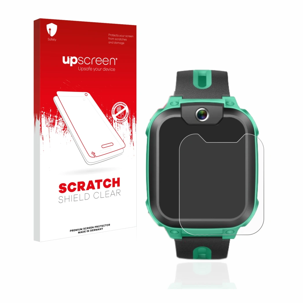 Front side of a product packaging with the brand logo upscreen. Next to it is the device Imoo Watch Phone Z1 shown with the co