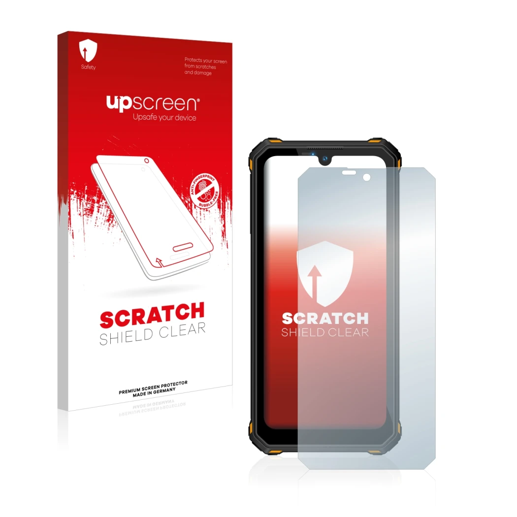 Front side of a product packaging with the brand logo upscreen. Next to it is the device Oukitel WP15 5G shown with the corres