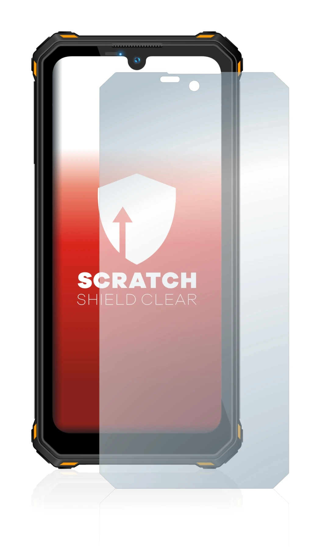 Image of the device Oukitel WP15 5G with a wide variety of screen protectors.