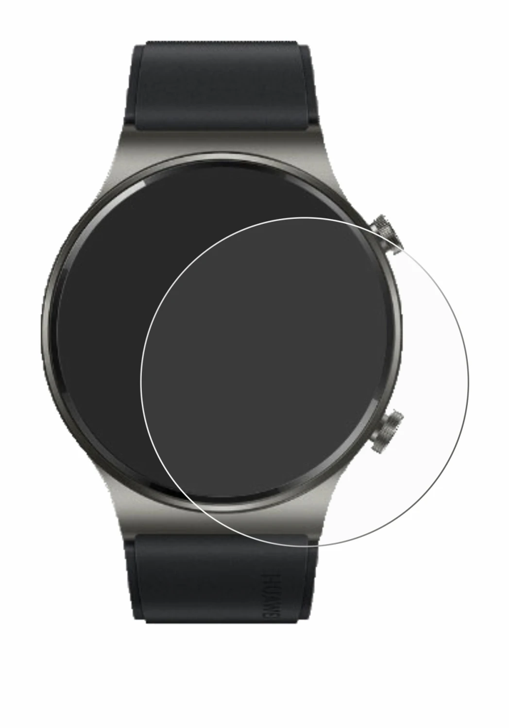 Image of the device Huawei Watch GT 2 Pro ECG with a wide variety of screen protectors.