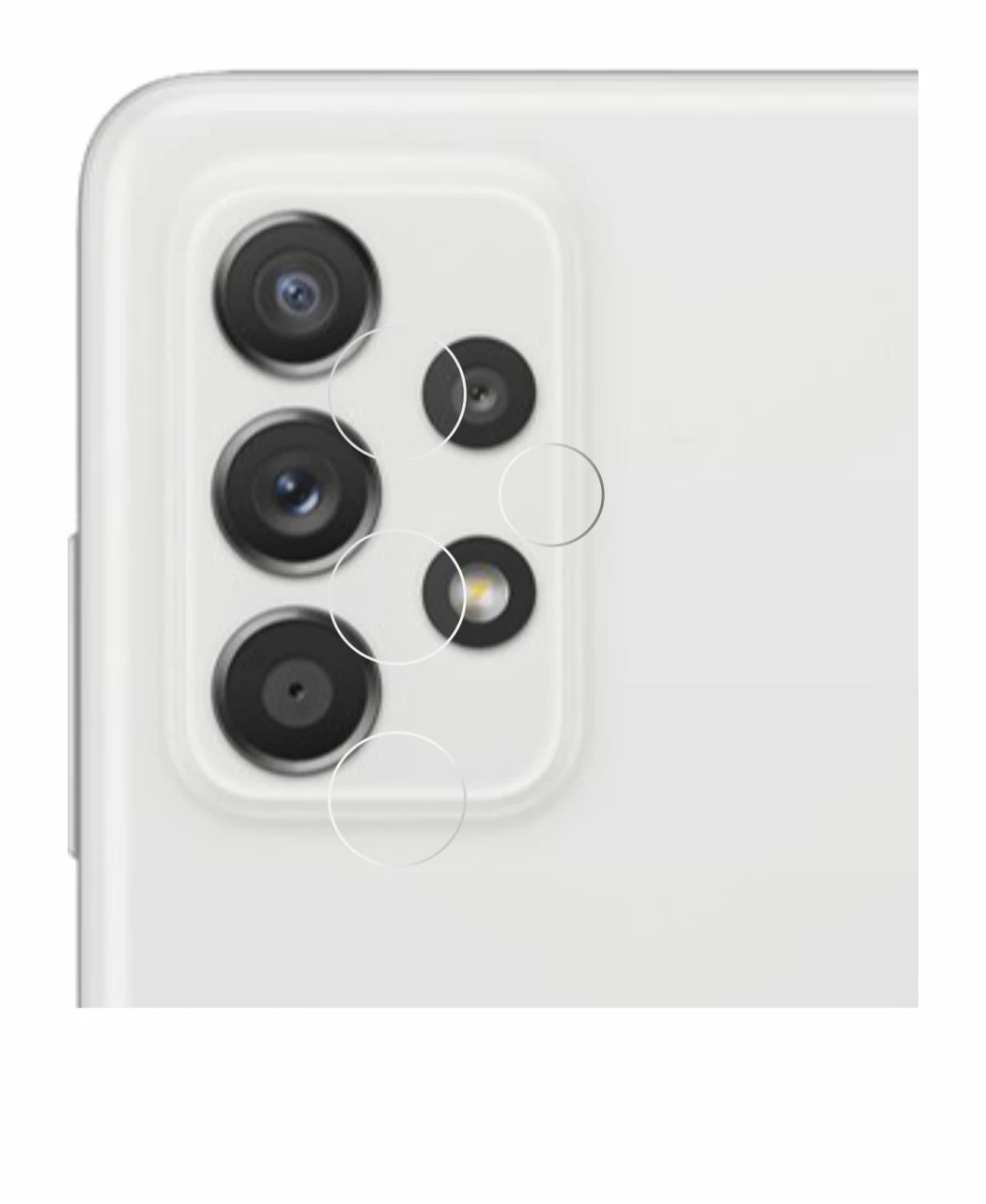 Image of the device Samsung Galaxy A52s 5G (ONLY Camera Lens) with a wide variety of screen protectors.