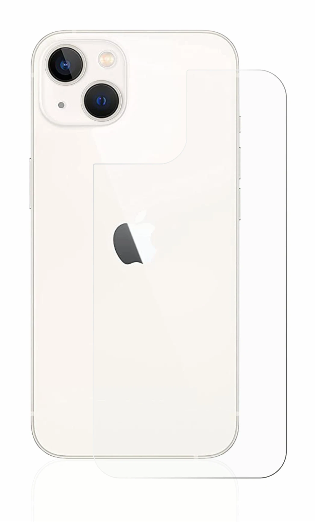 Image of the device Apple iPhone 13 (Back) with a wide variety of screen protectors.