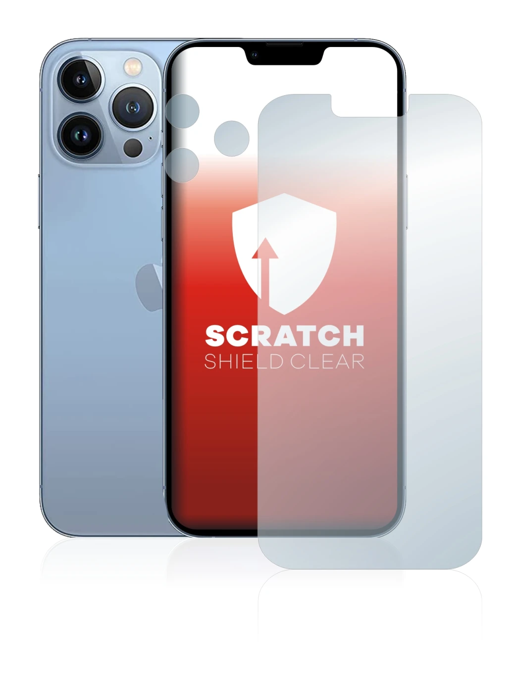 Image of the device Apple iPhone 13 Pro Max (Front+Camera) with a wide variety of screen protectors.