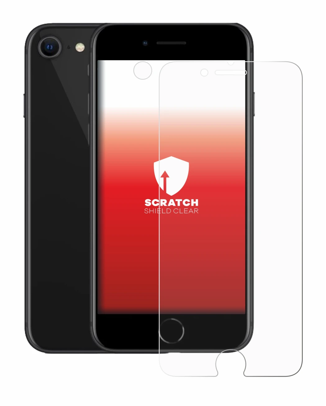 Image of the device Apple iPhone SE 2 2020 (Front+Camera) with a wide variety of screen protectors.