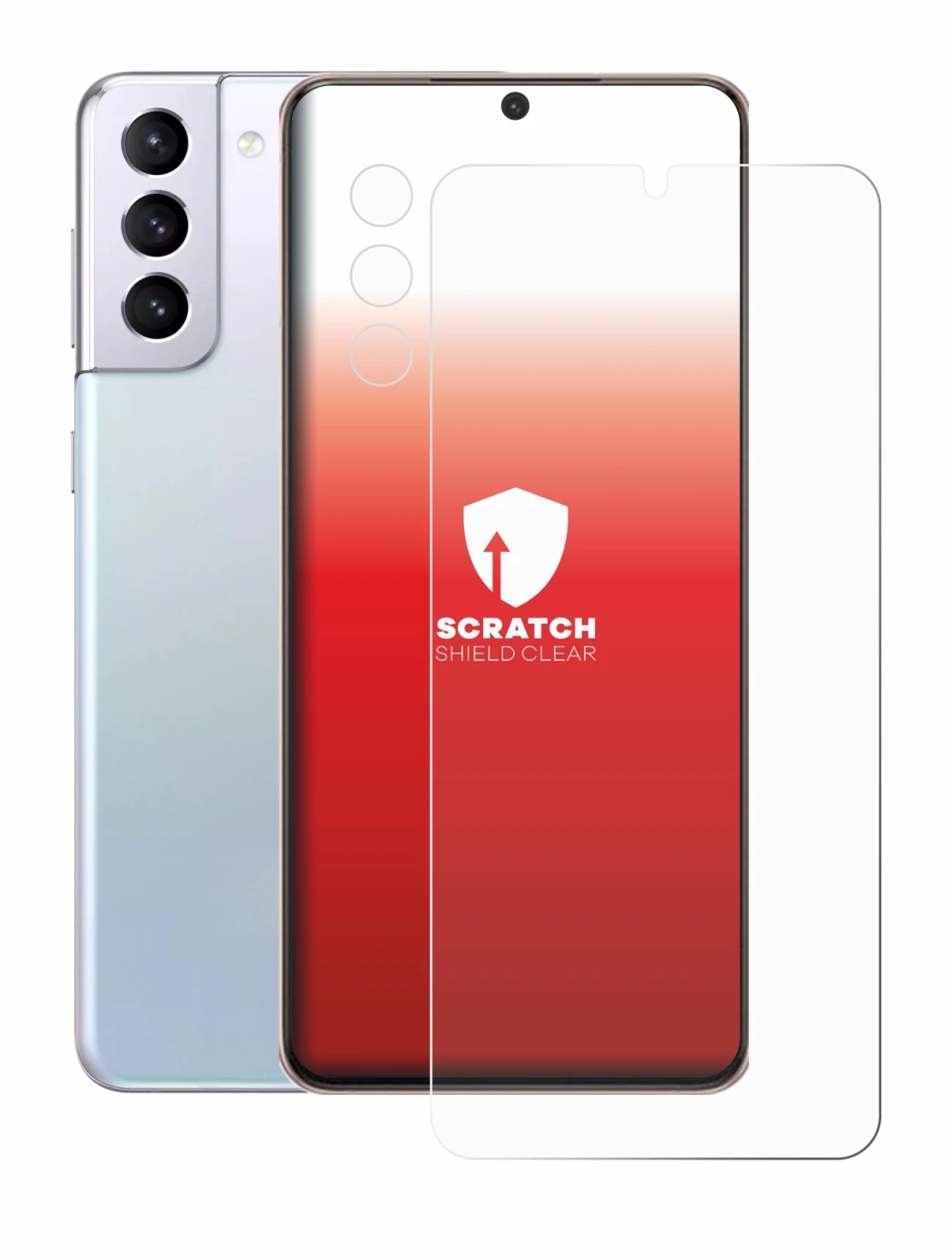 Image of the device Samsung Galaxy S21 Plus 5G (Front+Camera) with a wide variety of screen protectors.