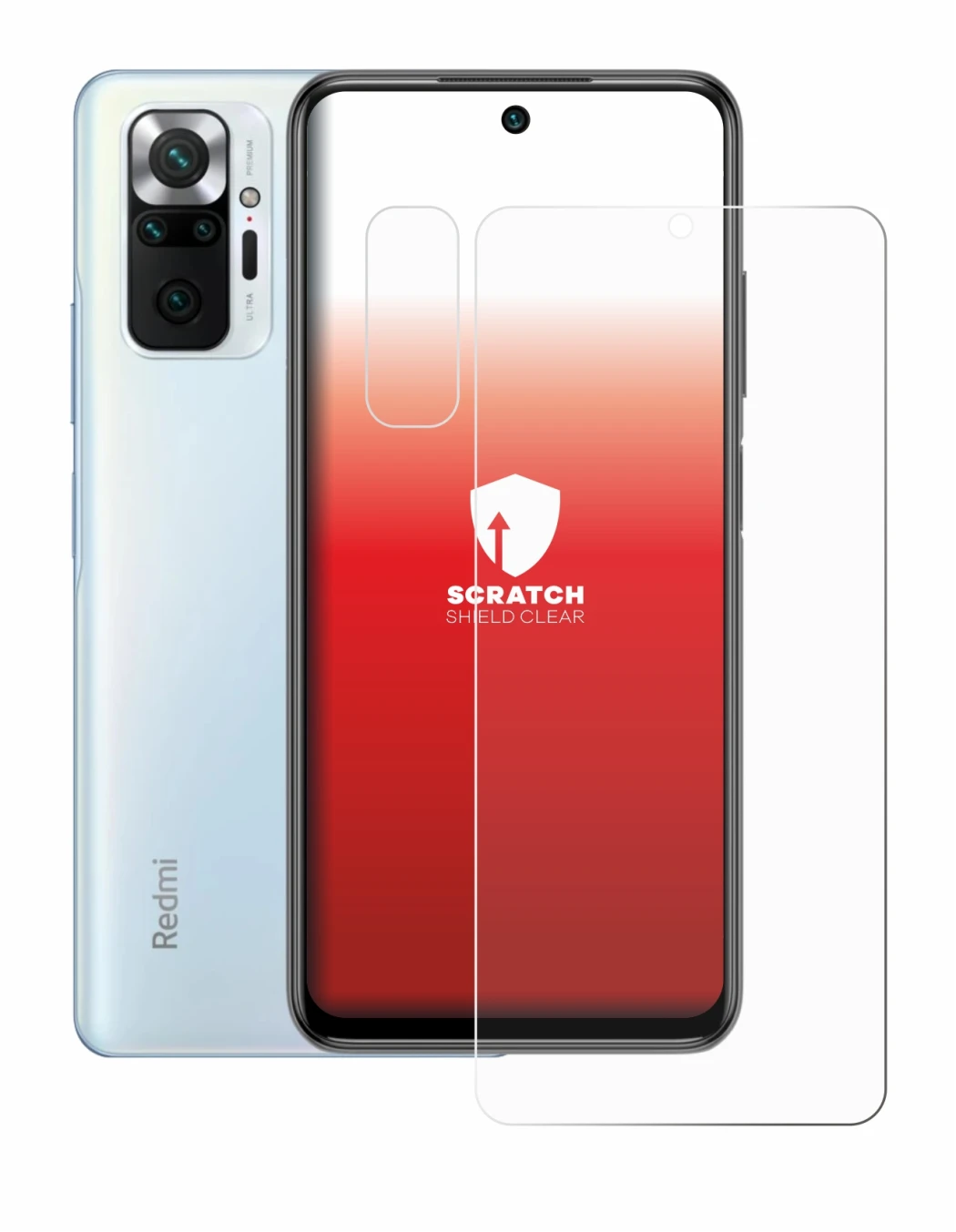 Image of the device Xiaomi Redmi Note 10 Pro (Front+Camera) with a wide variety of screen protectors.