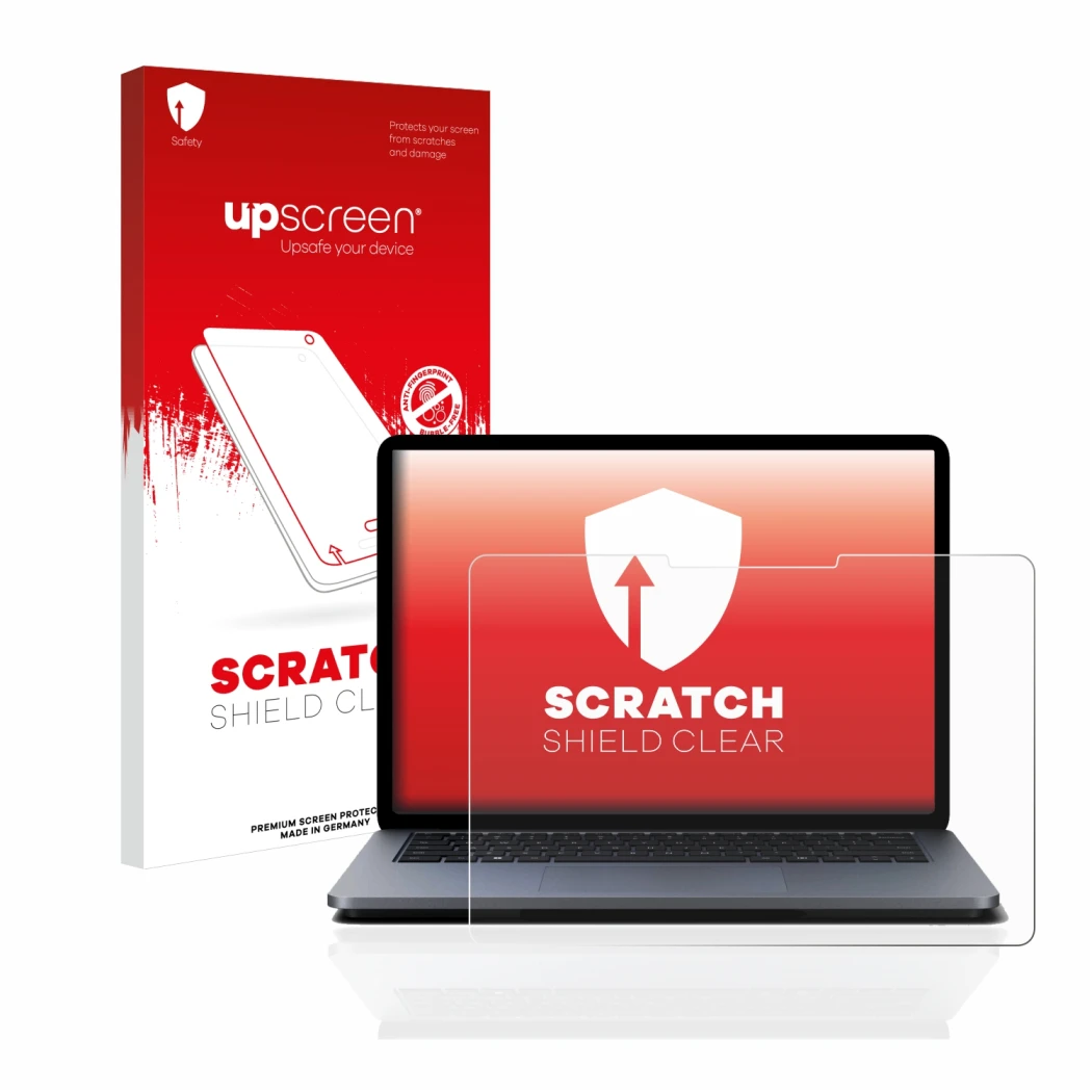 Front side of a product packaging with the brand logo upscreen. Next to it is the device Microsoft Surface Laptop Studio shown
