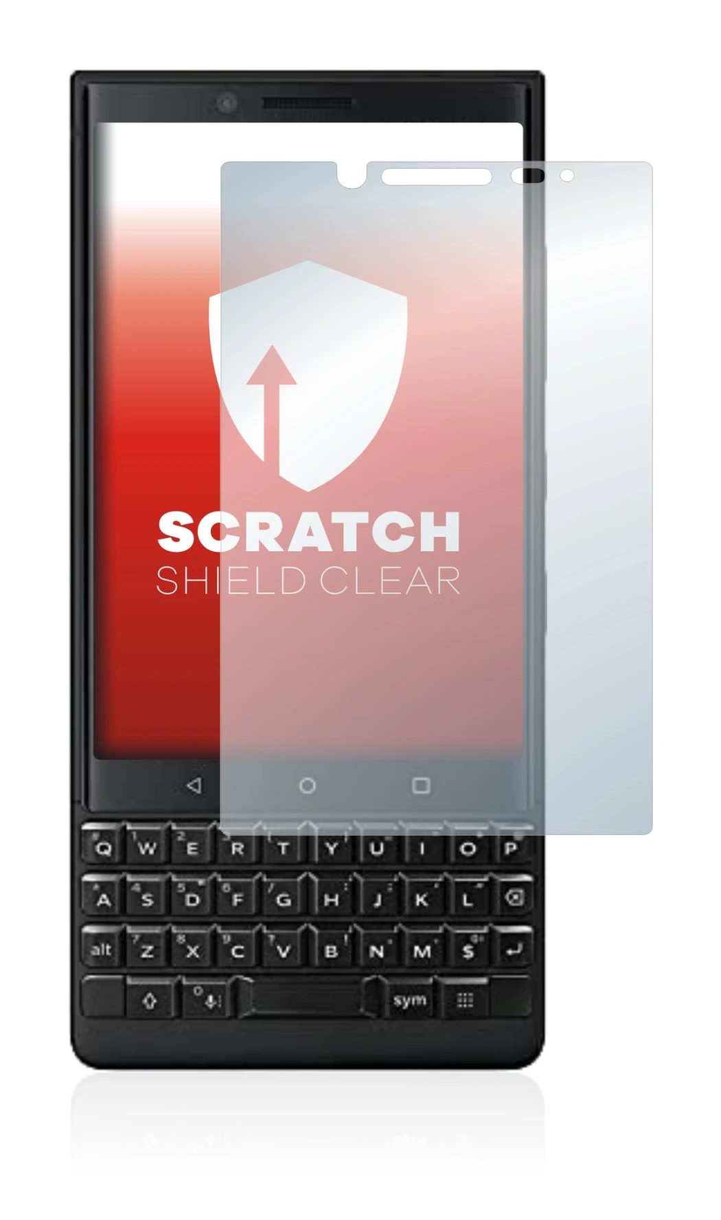 Image of the device BlackBerry Key2 (Dual Sim) with a wide variety of screen protectors.
