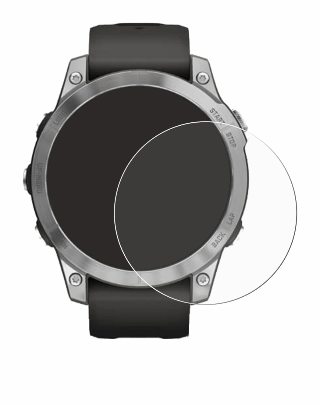 Image of the device Garmin Fenix 7 (47 mm) with a wide variety of screen protectors.