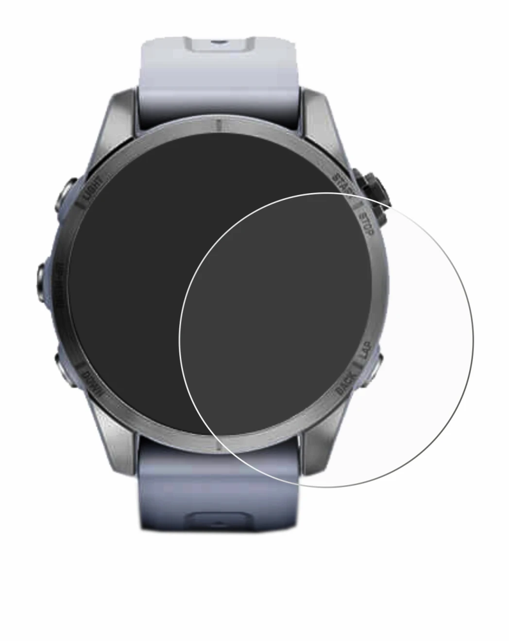 Image of the device Garmin Fenix 7S (42 mm) with a wide variety of screen protectors.