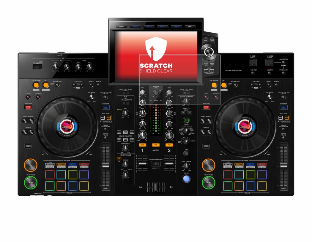 Image of the device Pioneer XDJ-RX3 with a wide variety of screen protectors.
