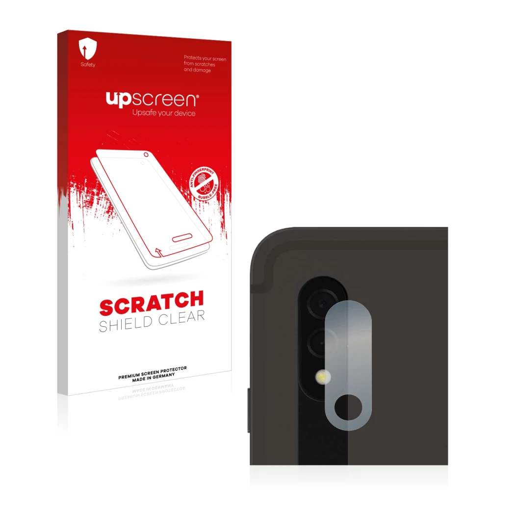 Front side of a product packaging with the brand logo upscreen. Next to it is the device Samsung Galaxy Tab S8 Plus WiFi (ONLY