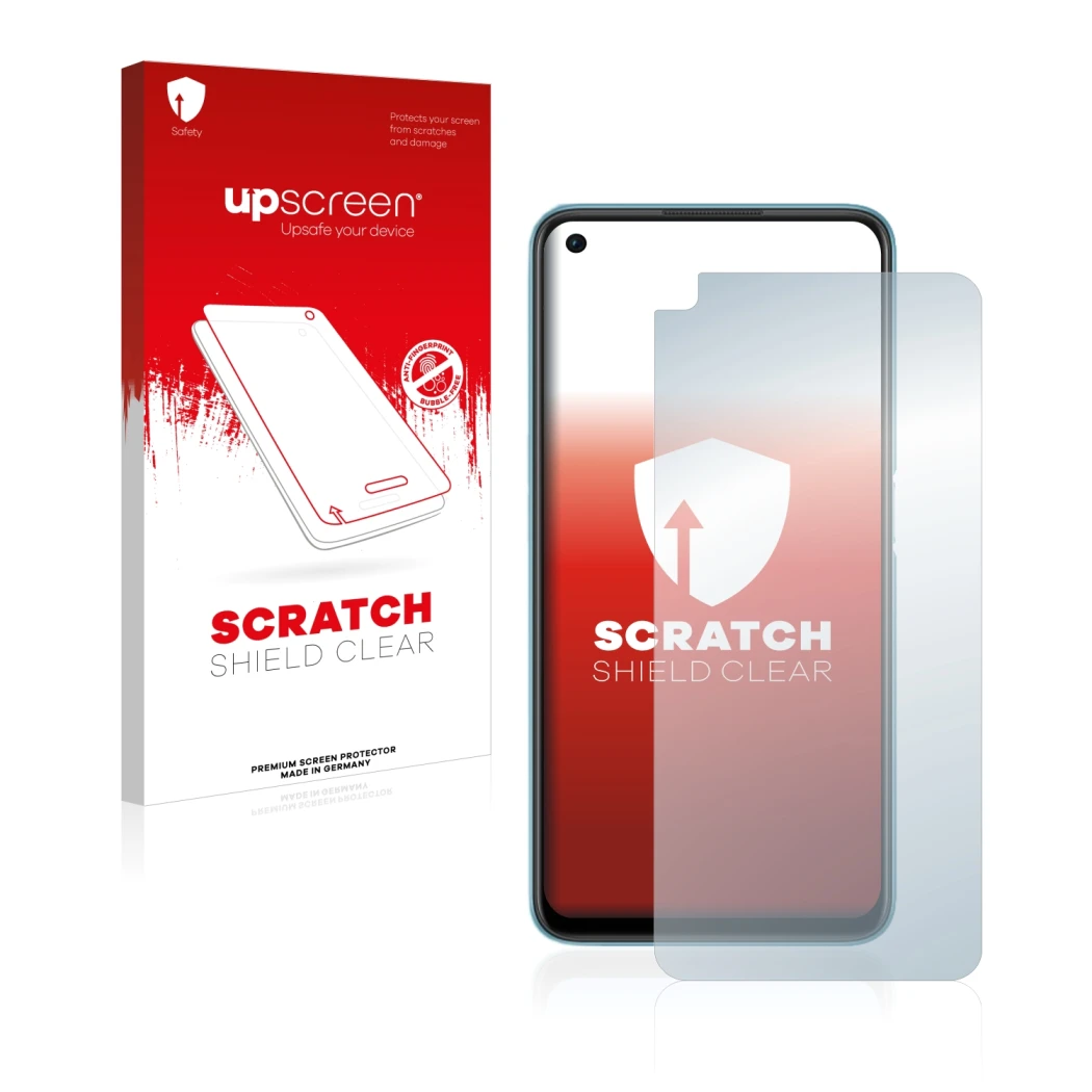 Front side of a product packaging with the brand logo upscreen. Next to it is the device Oppo A76 shown with the corresponding