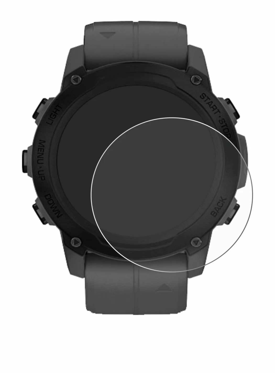 Image of the device Garmin Descent G1 with a wide variety of screen protectors.