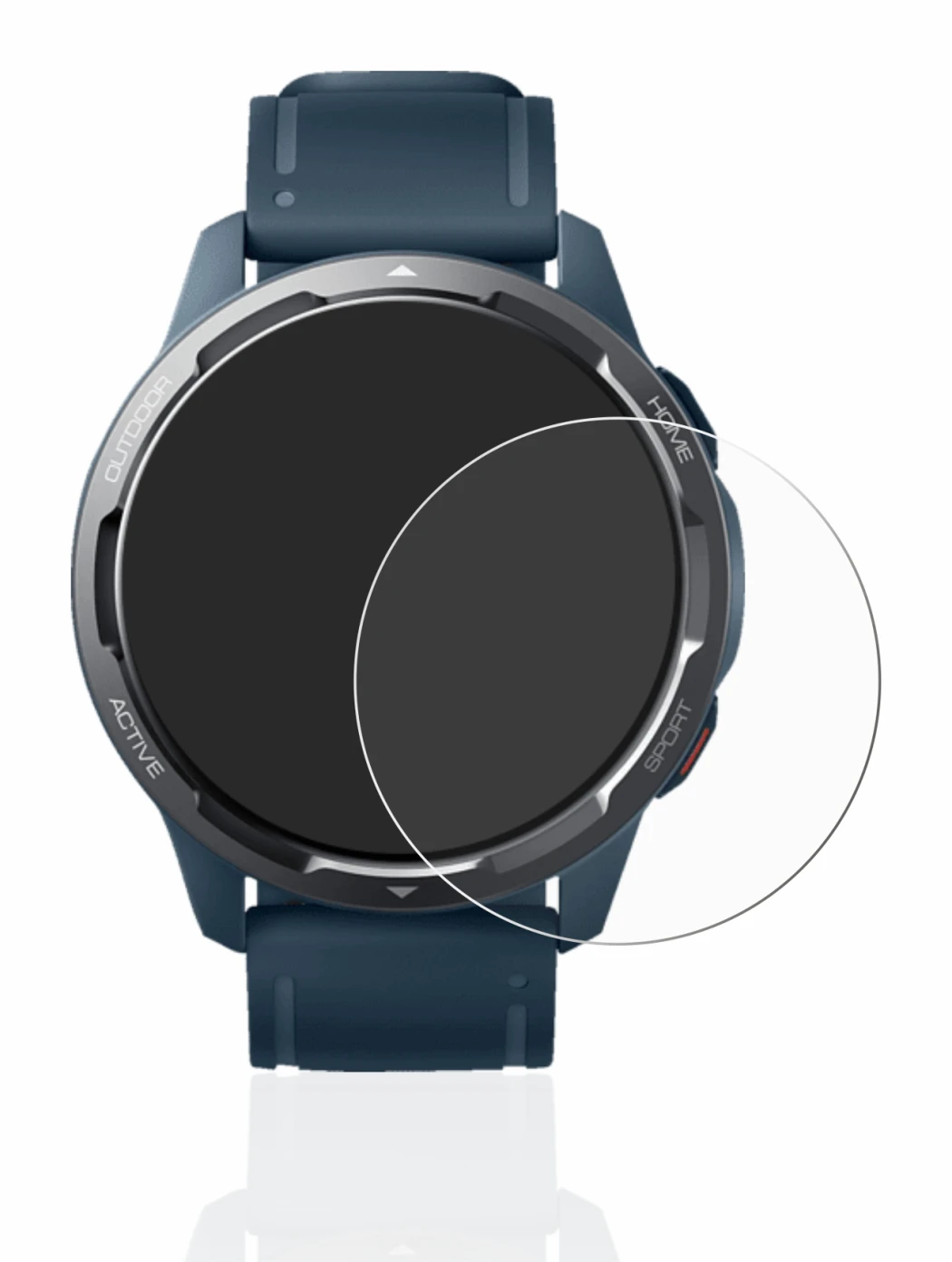 Image of the device Xiaomi Watch S1 Active with a wide variety of screen protectors.