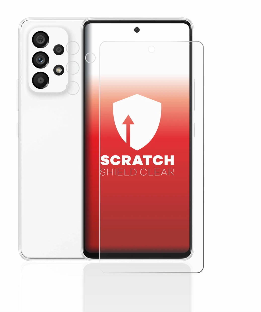 Image of the device Samsung Galaxy A53 5G (Front+Camera) with a wide variety of screen protectors.