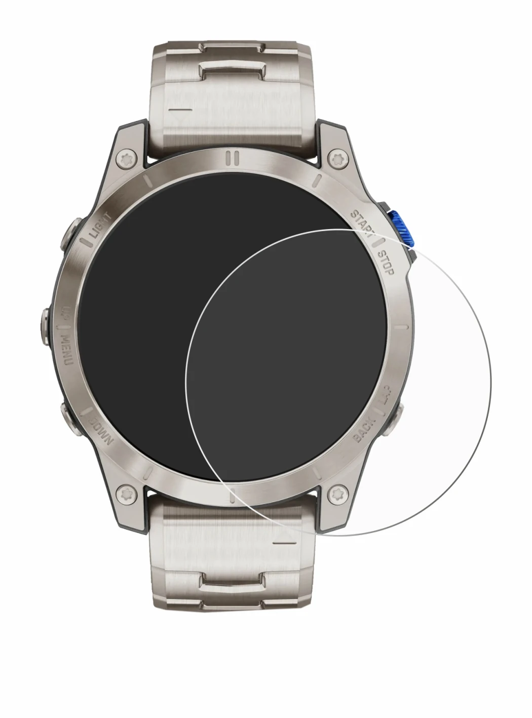 Image of the device Garmin D2 Mach 1 with a wide variety of screen protectors.