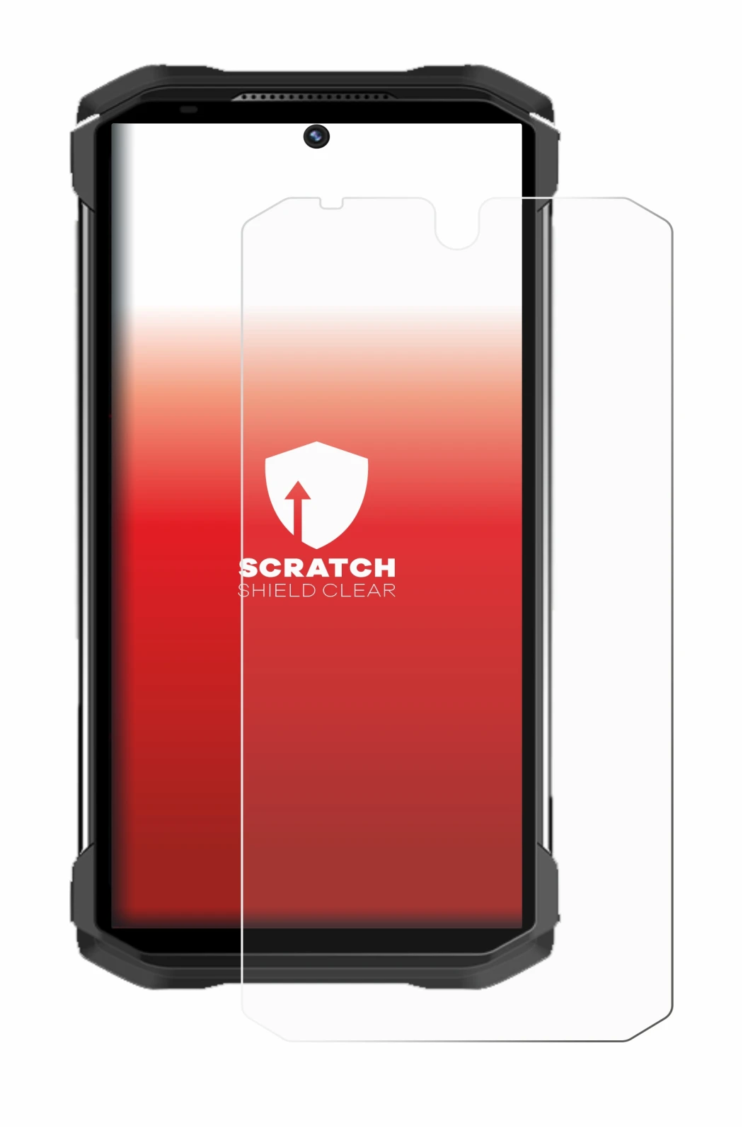 Image of the device Doogee S98 with a wide variety of screen protectors.