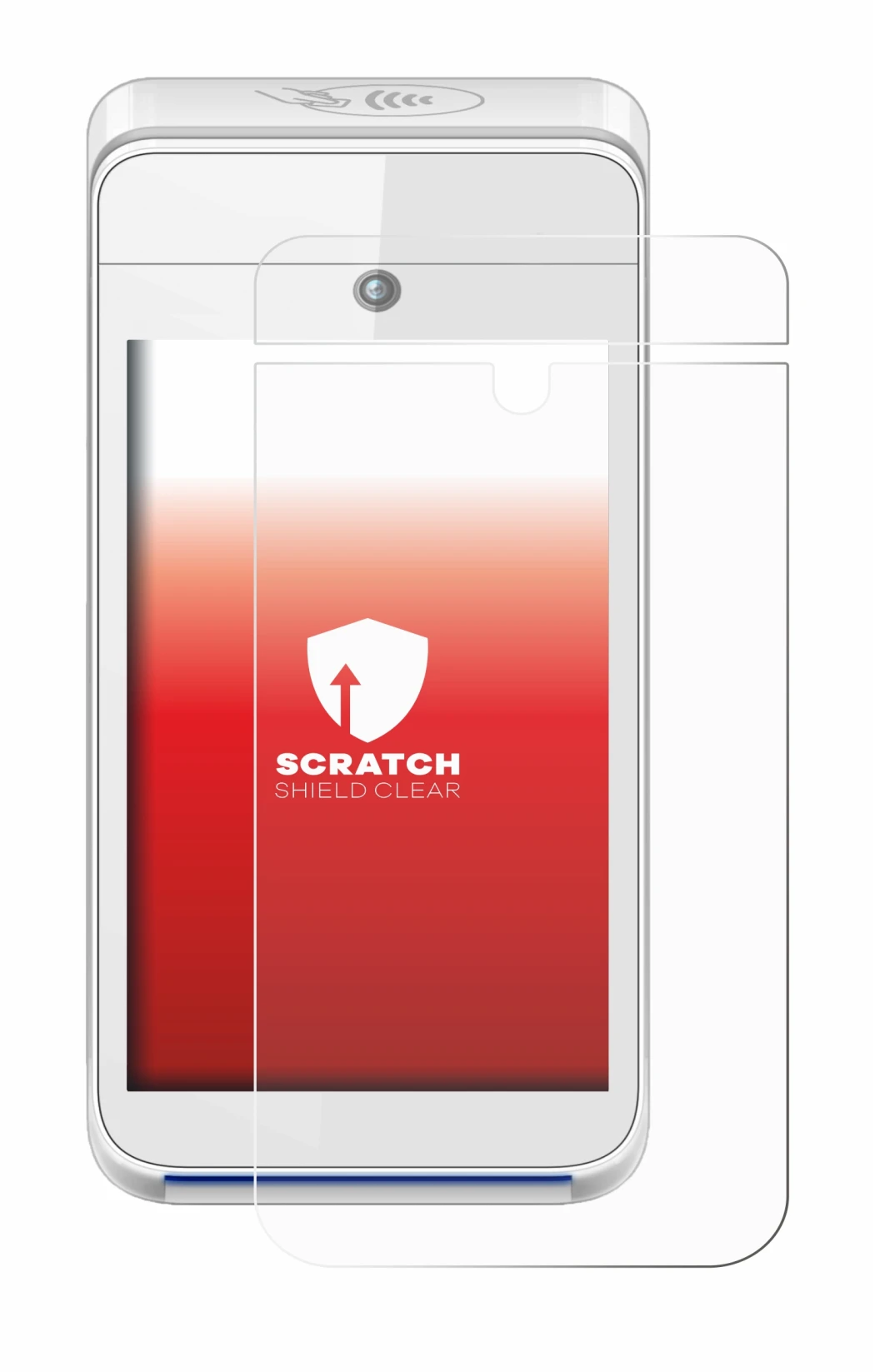 Image of the device Pax A920 with a wide variety of screen protectors.