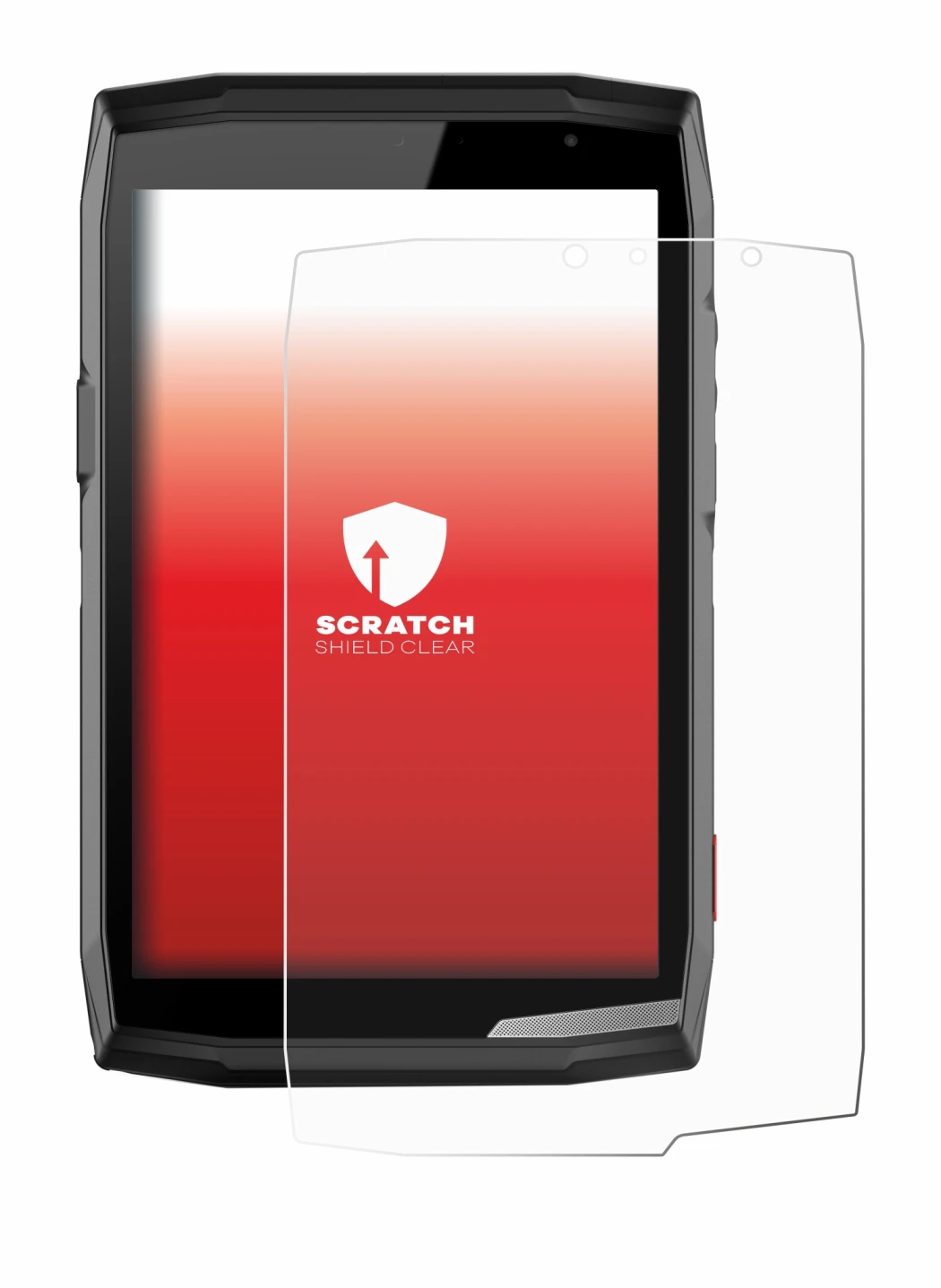 Image of the device Crosscall Core T5 with a wide variety of screen protectors.