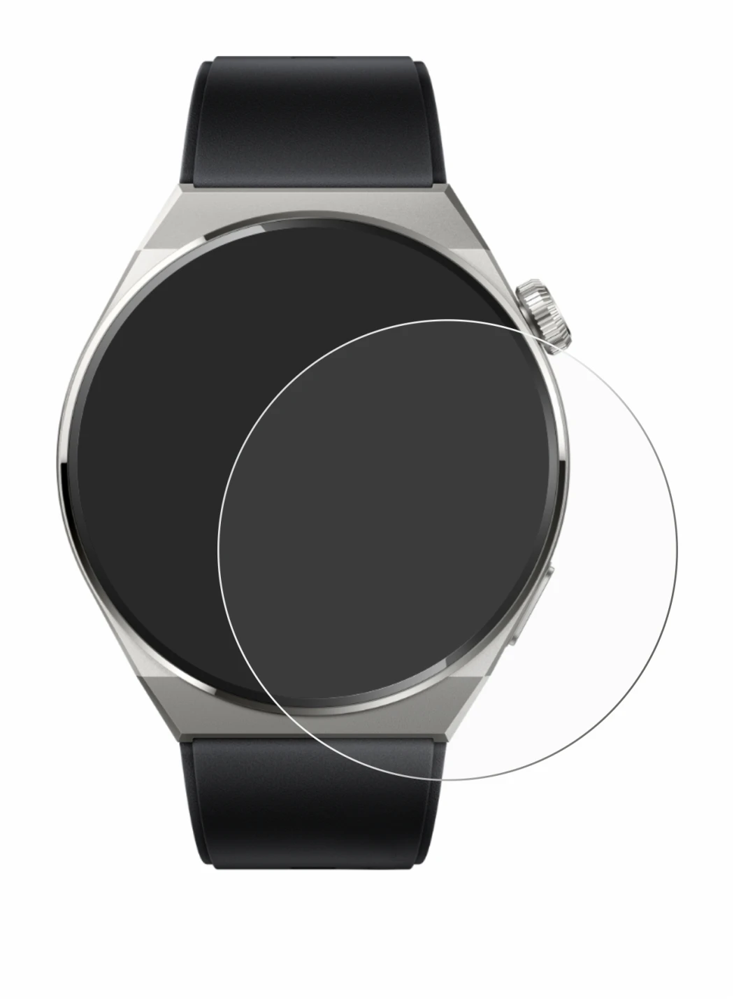 Image of the device Huawei Watch GT 3 Pro Titanium (46mm) with a wide variety of screen protectors.