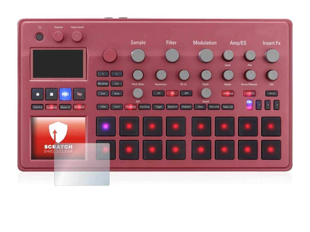 Image of the device KORG electribe Sampler with a wide variety of screen protectors.