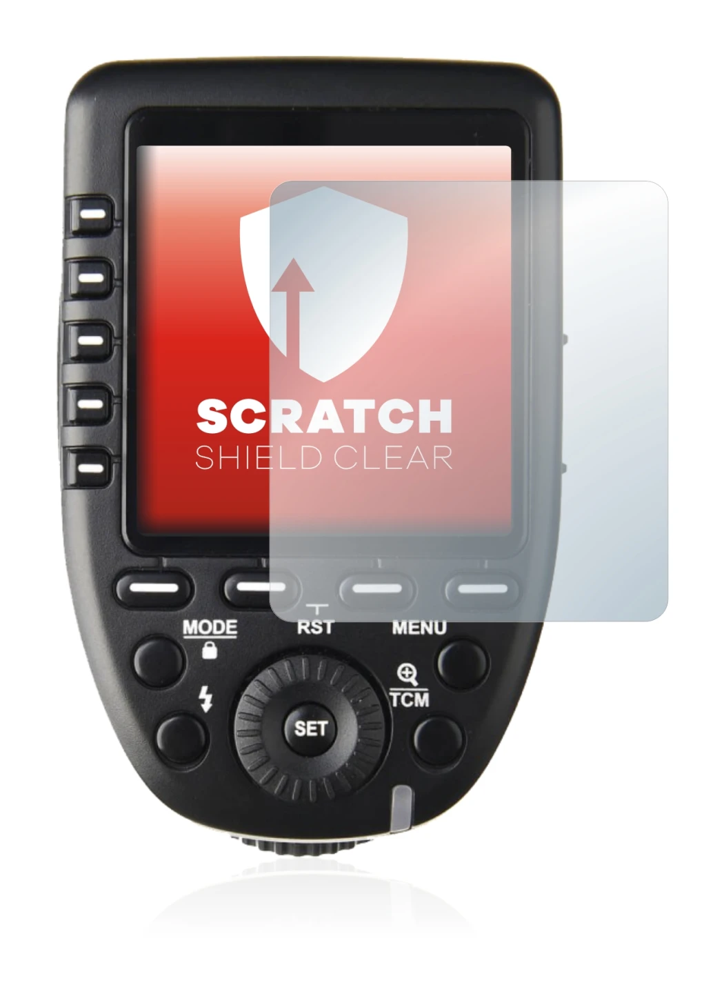 Image of the device Godox XPro with a wide variety of screen protectors.