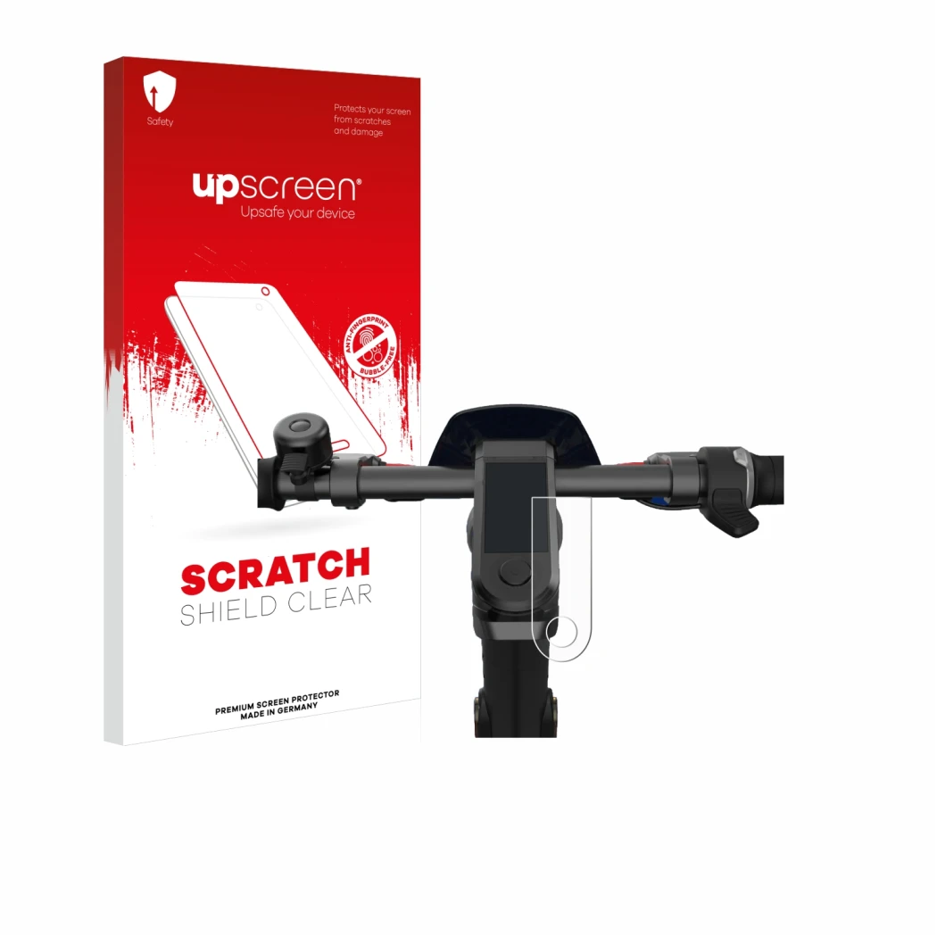 Front side of a product packaging with the brand logo upscreen. Next to it is the device NIU KQi3 Pro shown with the correspon