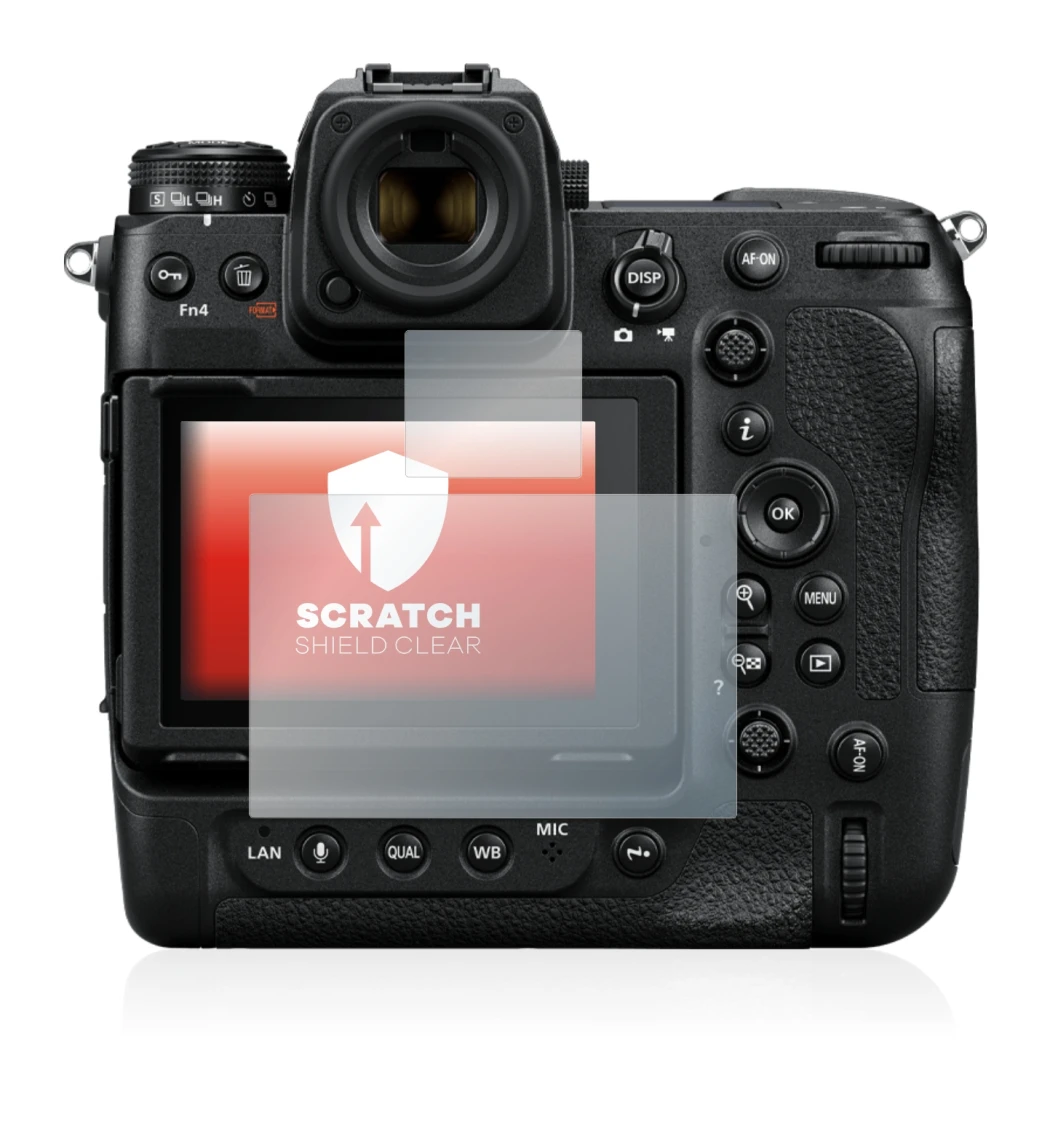 Image of the device Nikon Z 9 (Display + top plate display) with a wide variety of screen protectors.