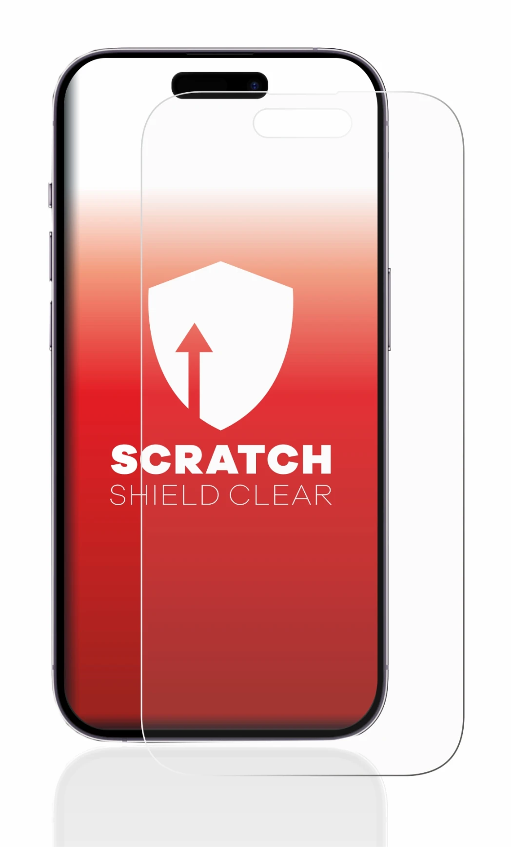 Image of the device Apple iPhone 14 Pro with a wide variety of screen protectors.