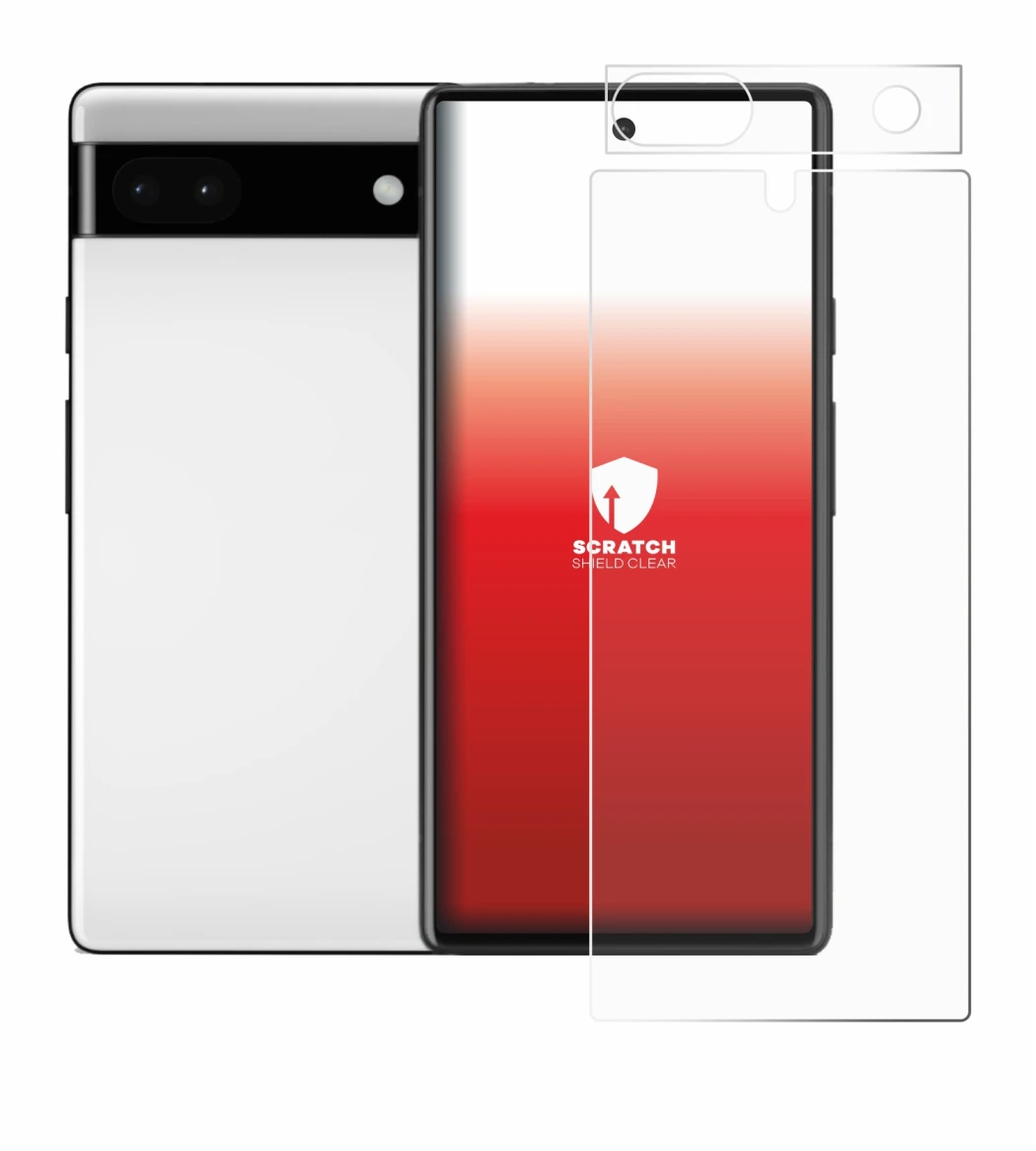 Image of the device Google Pixel 6a (Front+Camera) with a wide variety of screen protectors.