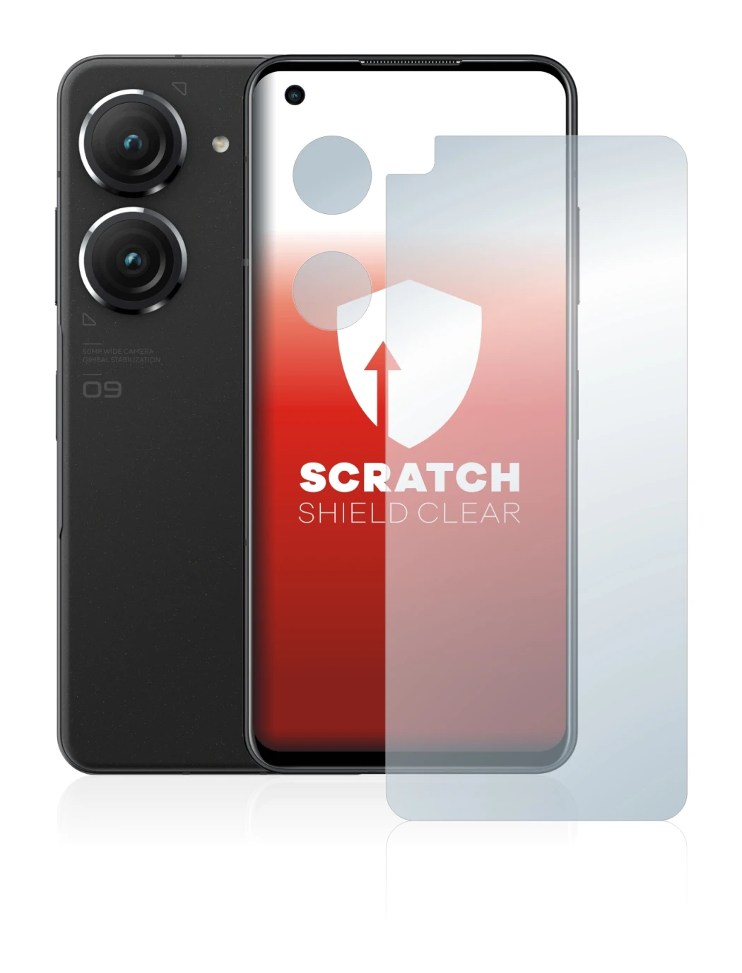Image of the device ASUS ZenFone 9 (Front+Camera) with a wide variety of screen protectors.