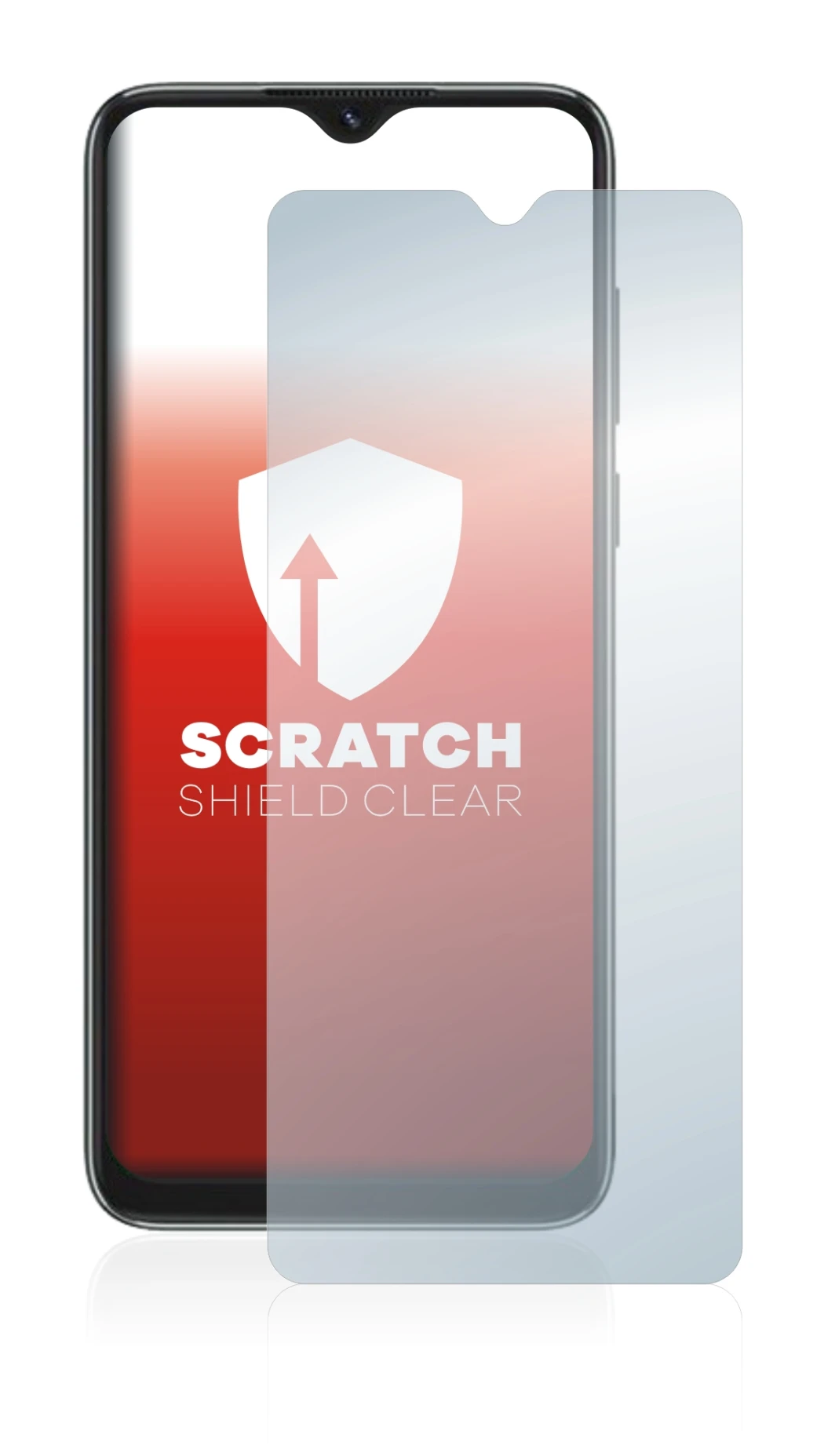 Image of the device Blackview A55 with a wide variety of screen protectors.