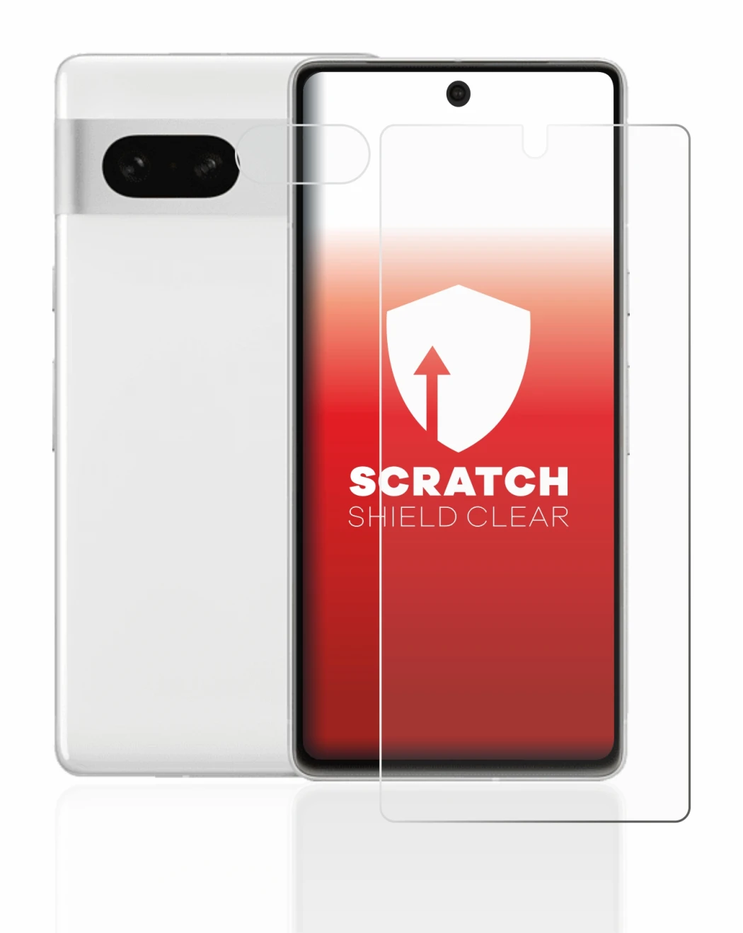 Image of the device Google Pixel 7 (Front+Camera) with a wide variety of screen protectors.