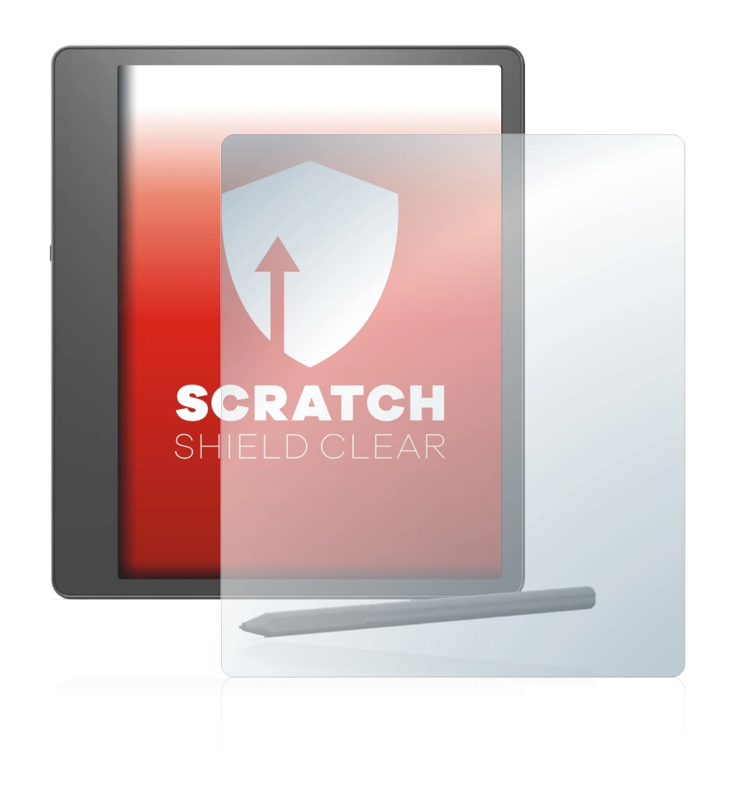 Image of the device Amazon Kindle Scribe with a wide variety of screen protectors.