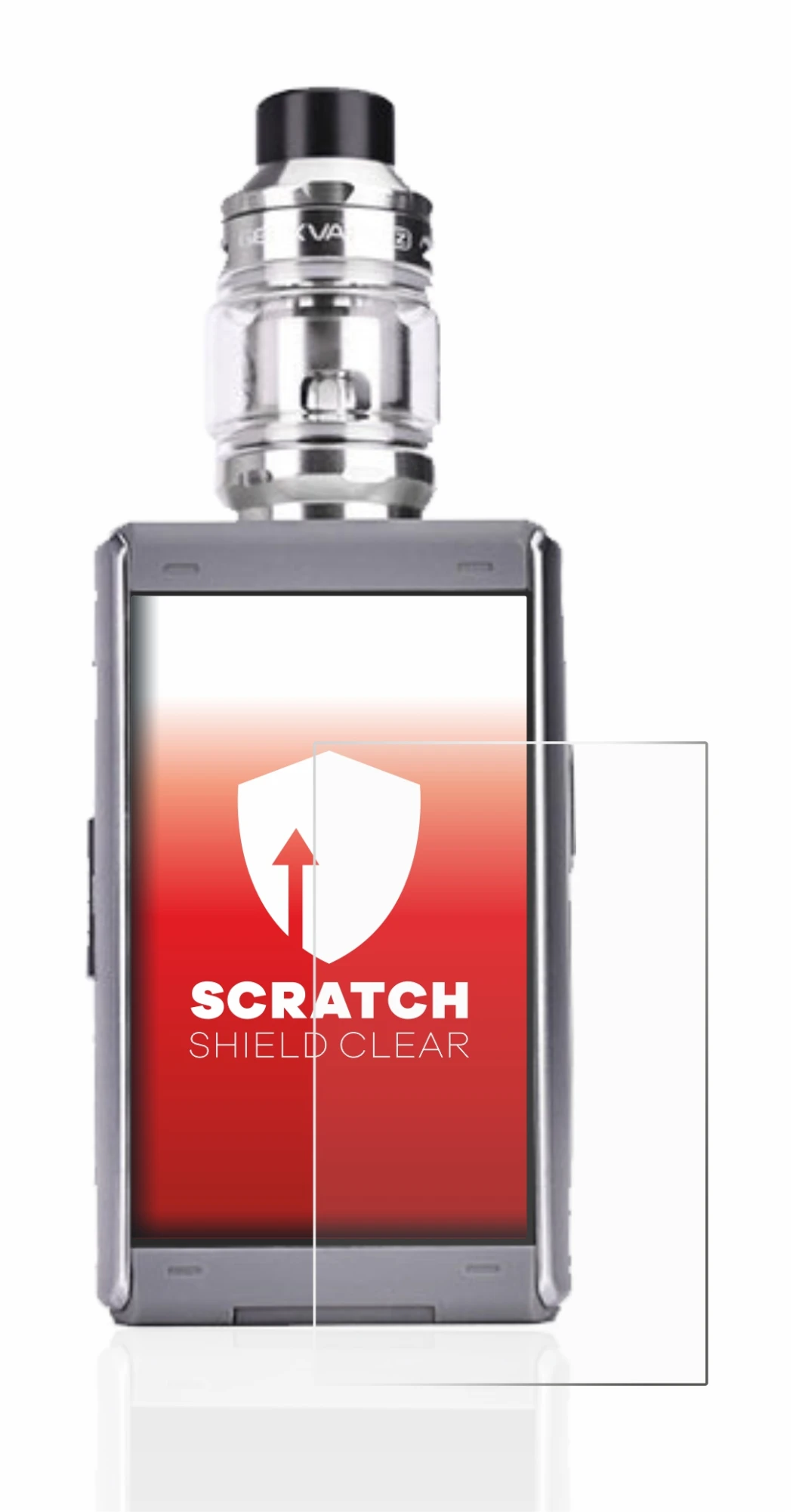 Image of the device GeekVape T200 with a wide variety of screen protectors.