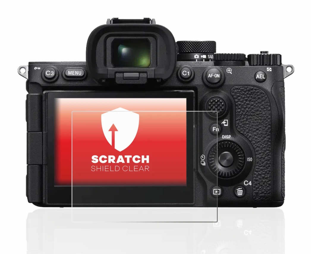 Image of the device Sony Alpha 7R V with a wide variety of screen protectors.