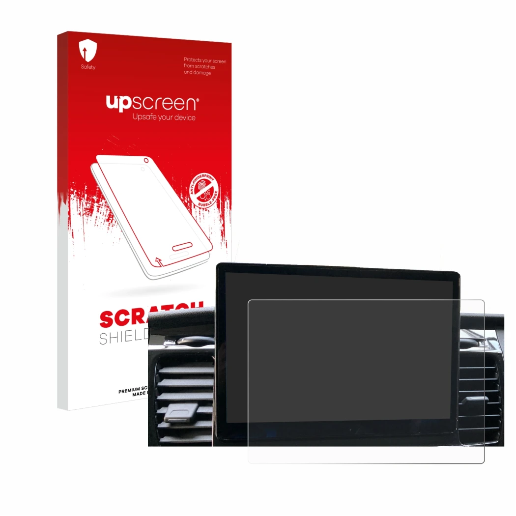 Front side of a product packaging with the brand logo upscreen. Next to it is the device Ford Transit SYNC 4 shown with the co